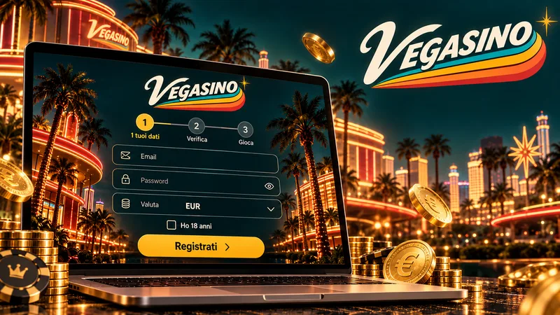 Modulo di registrazione per aprire un conto Vegasino