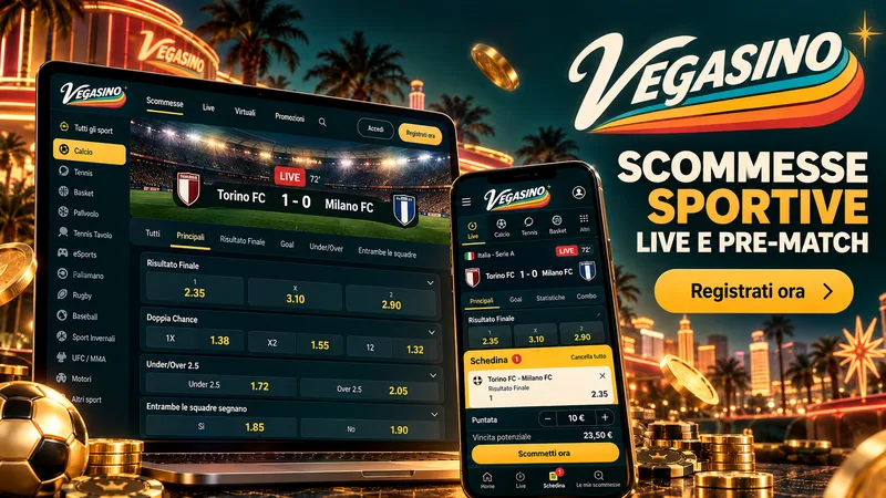 Schedina Vegasino con una scommessa sul calcio